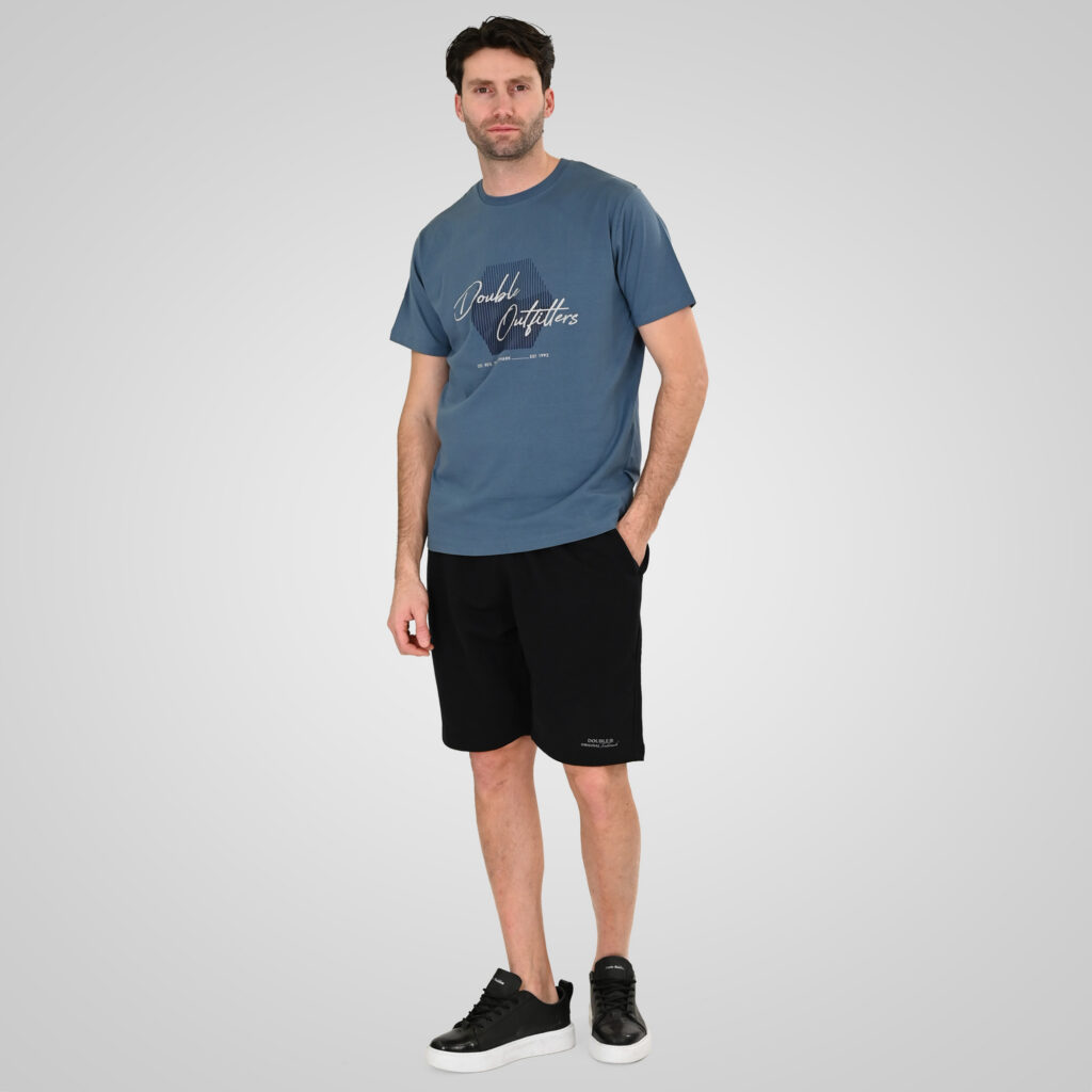 261TS-9123 T-SHIRT WITH HIGH DENSITY PRINT DUSTY BLUE