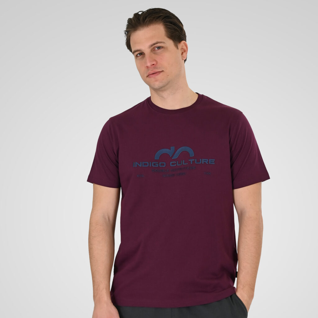 261TS-9124 T-SHIRT WITH HIGH DENSITY PRINT DK RASPBERRY
