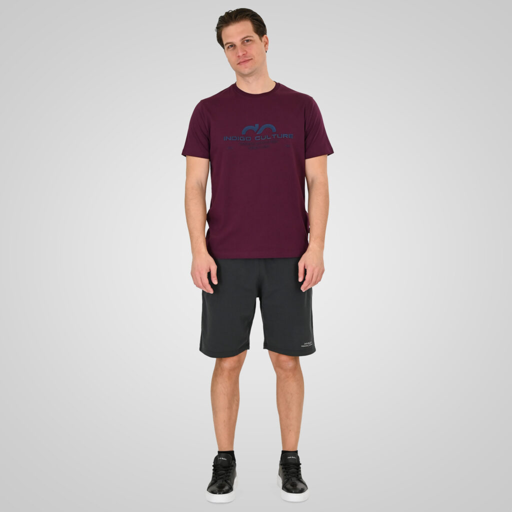 261TS-9124 T-SHIRT WITH HIGH DENSITY PRINT DK RASPBERRY
