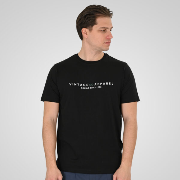 261TS-9125 T-SHIRT WITH DOUBLE PRESSED PRINT BLACK