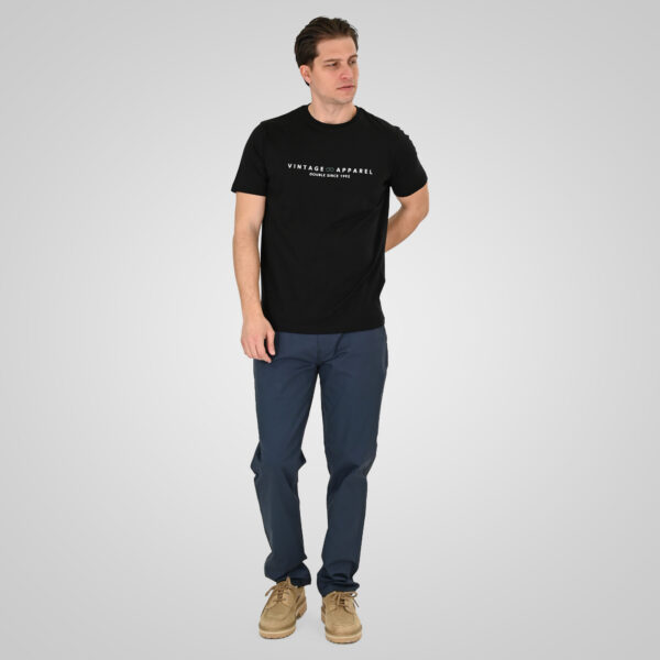 261TS-9125 T-SHIRT WITH DOUBLE PRESSED PRINT BLACK