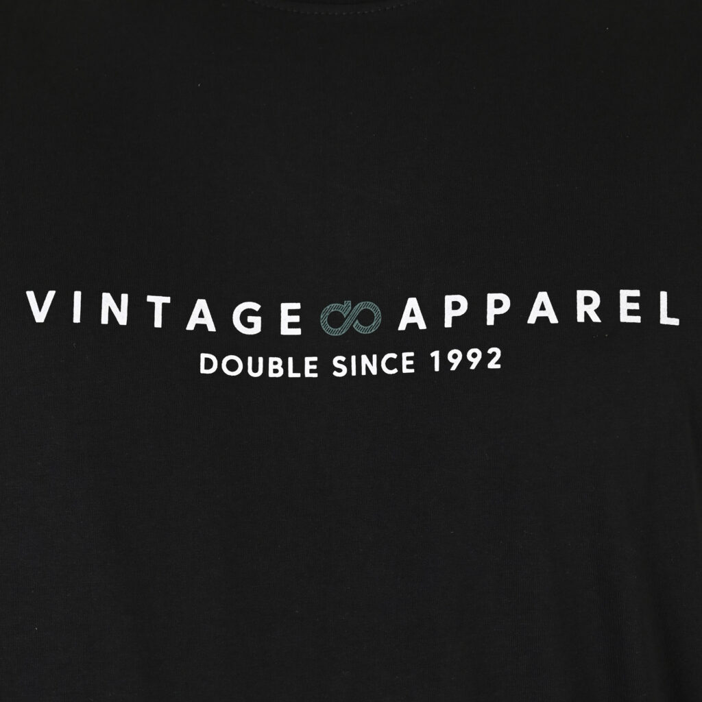 261TS-9125 T-SHIRT WITH DOUBLE PRESSED PRINT BLACK
