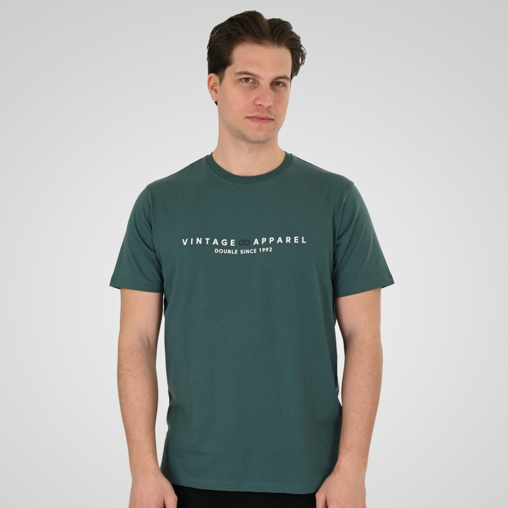 261TS-9125 T-SHIRT WITH DOUBLE PRESSED PRINT PESTO