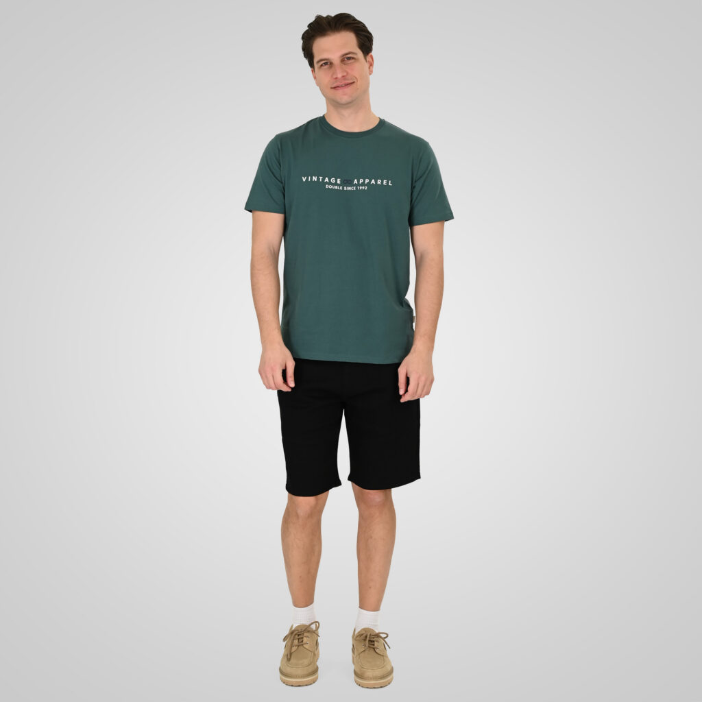 261TS-9125 T-SHIRT WITH DOUBLE PRESSED PRINT PESTO