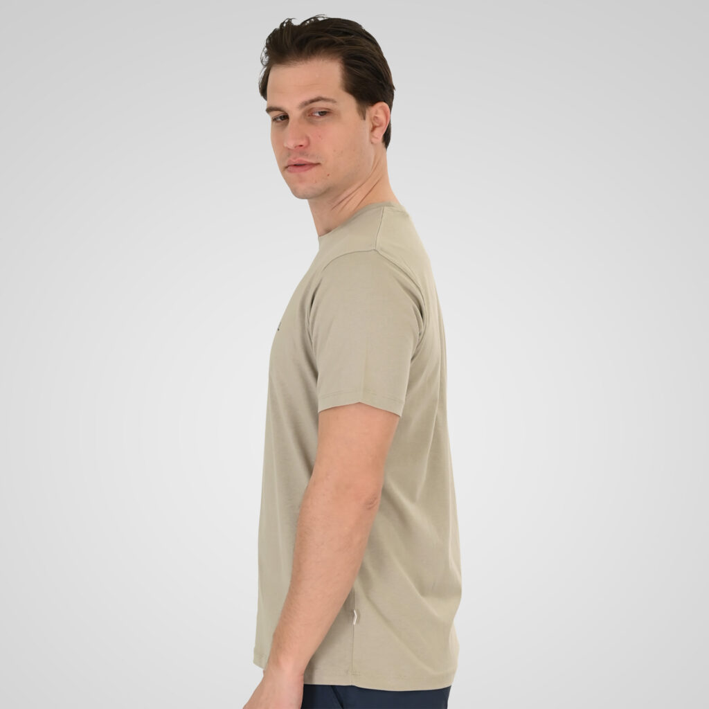 261TS-9125 T-SHIRT WITH DOUBLE PRESSED PRINT STONE BEIGE
