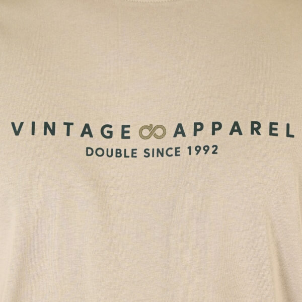 261TS-9125 T-SHIRT WITH DOUBLE PRESSED PRINT STONE BEIGE