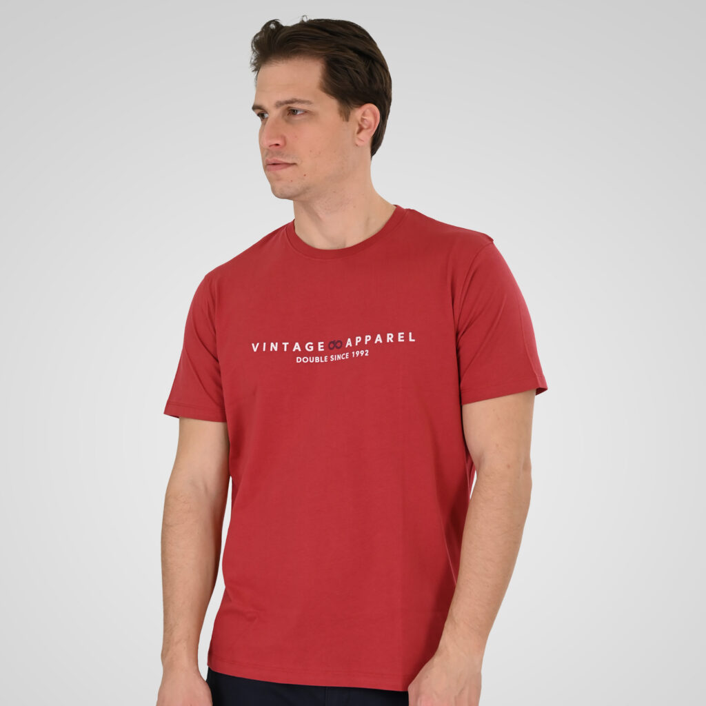 261TS-9125 T-SHIRT WITH DOUBLE PRESSED PRINT RED ROSE