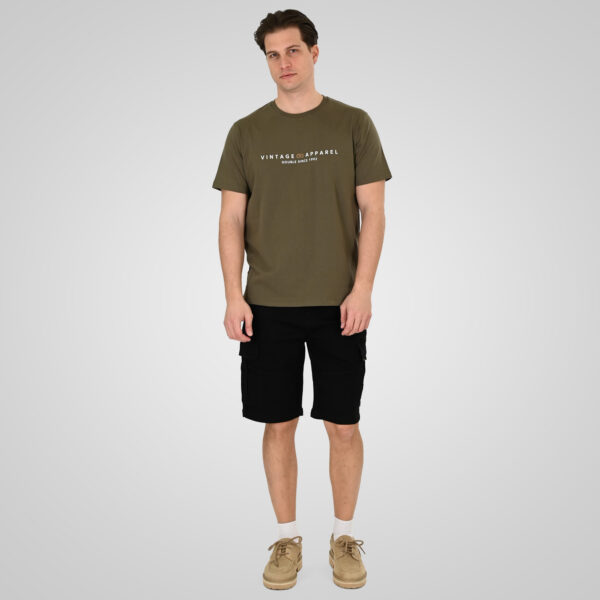 261TS-9125 T-SHIRT WITH DOUBLE PRESSED PRINT KHAKI