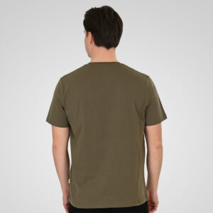 261TS-9125 T-SHIRT WITH DOUBLE PRESSED PRINT KHAKI - Image 4