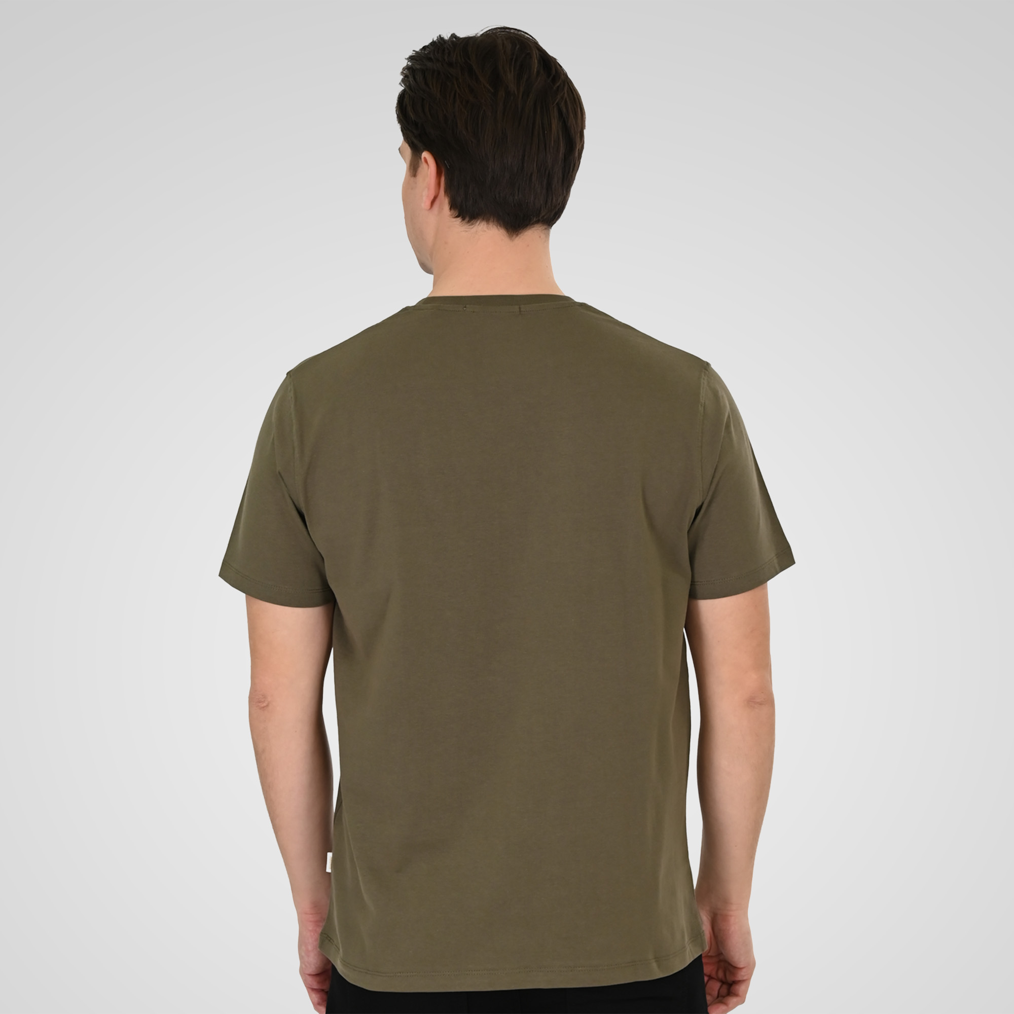 261TS-9125 T-SHIRT WITH DOUBLE PRESSED PRINT KHAKI - Image 4
