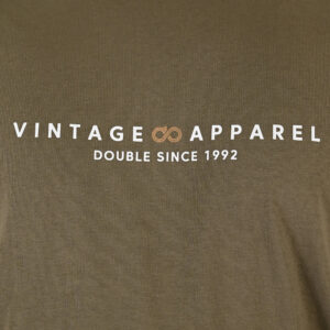 261TS-9125 T-SHIRT WITH DOUBLE PRESSED PRINT KHAKI - Image 5