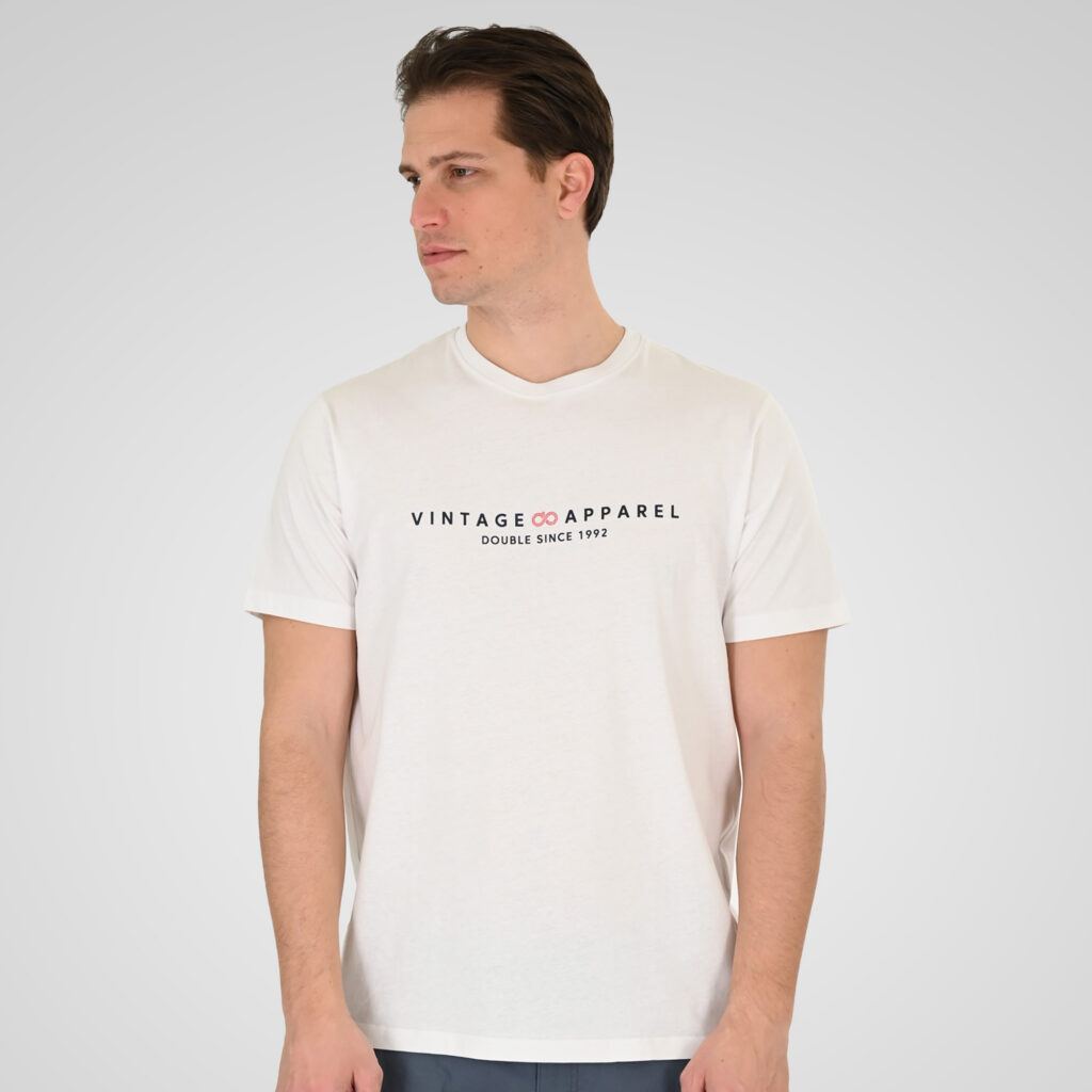 261TS-9125 T-SHIRT WITH DOUBLE PRESSED PRINT WHITE