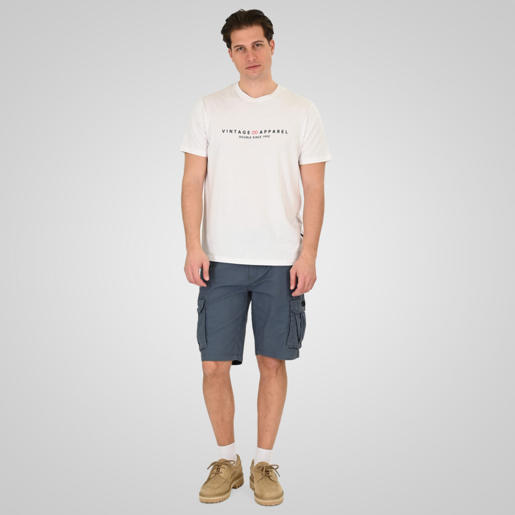 261TS-9125 T-SHIRT WITH DOUBLE PRESSED PRINT WHITE