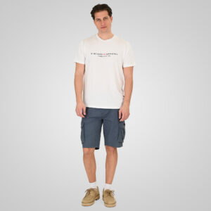 261TS-9125 T-SHIRT WITH DOUBLE PRESSED PRINT WHITE - Image 2
