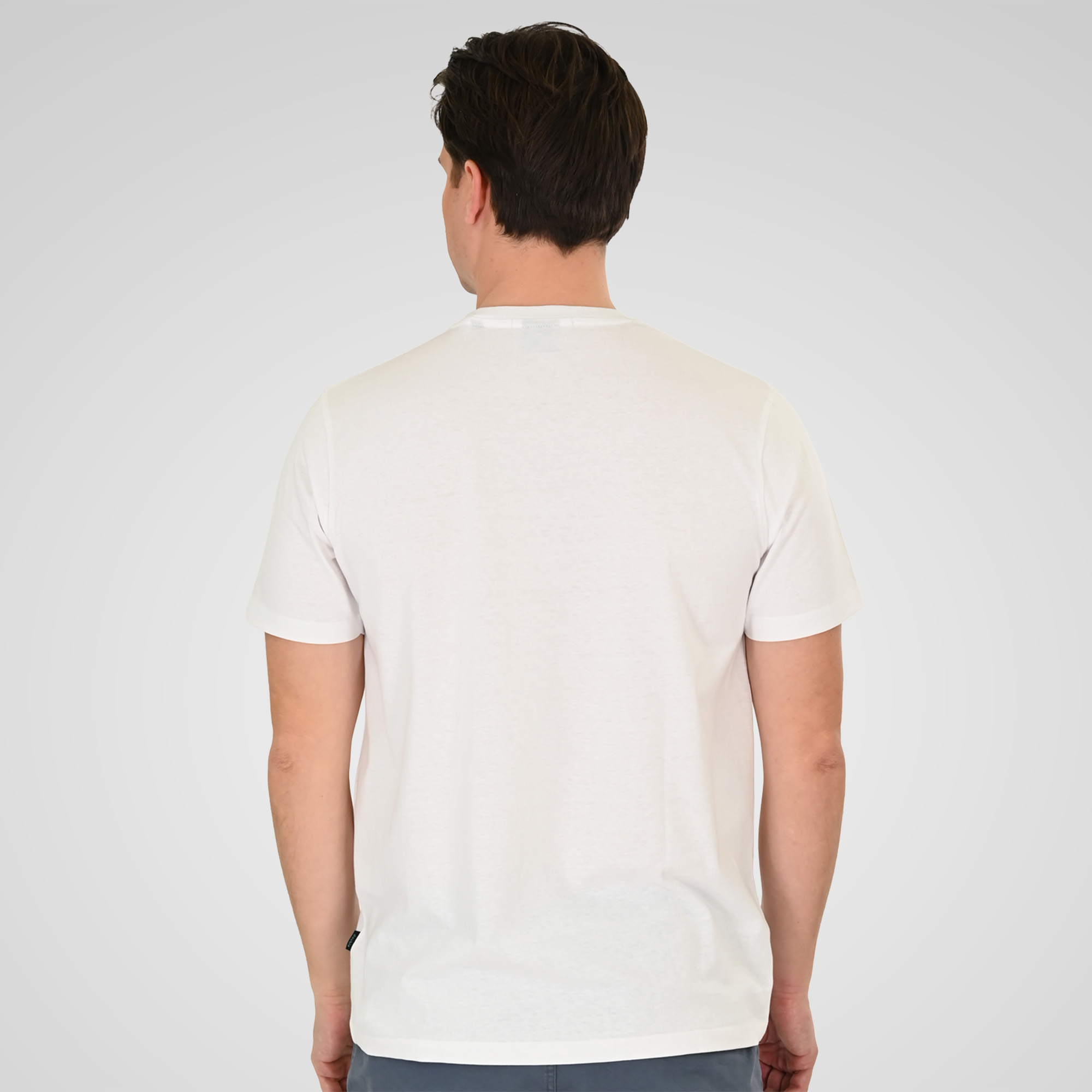 261TS-9125 T-SHIRT WITH DOUBLE PRESSED PRINT WHITE - Image 4