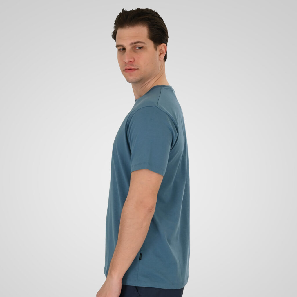 261TS-9125 T-SHIRT WITH DOUBLE PRESSED PRINT STONE BLUE