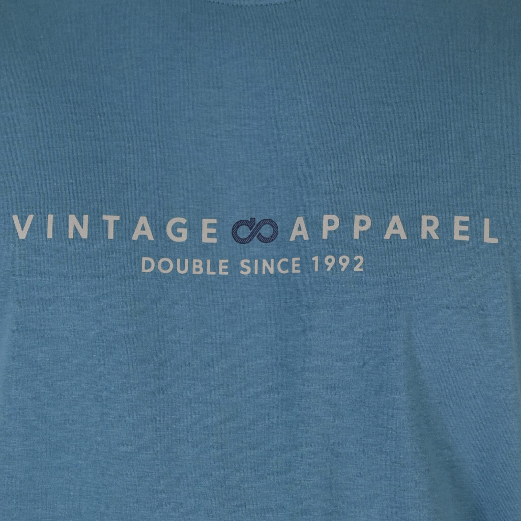 261TS-9125 T-SHIRT WITH DOUBLE PRESSED PRINT STONE BLUE