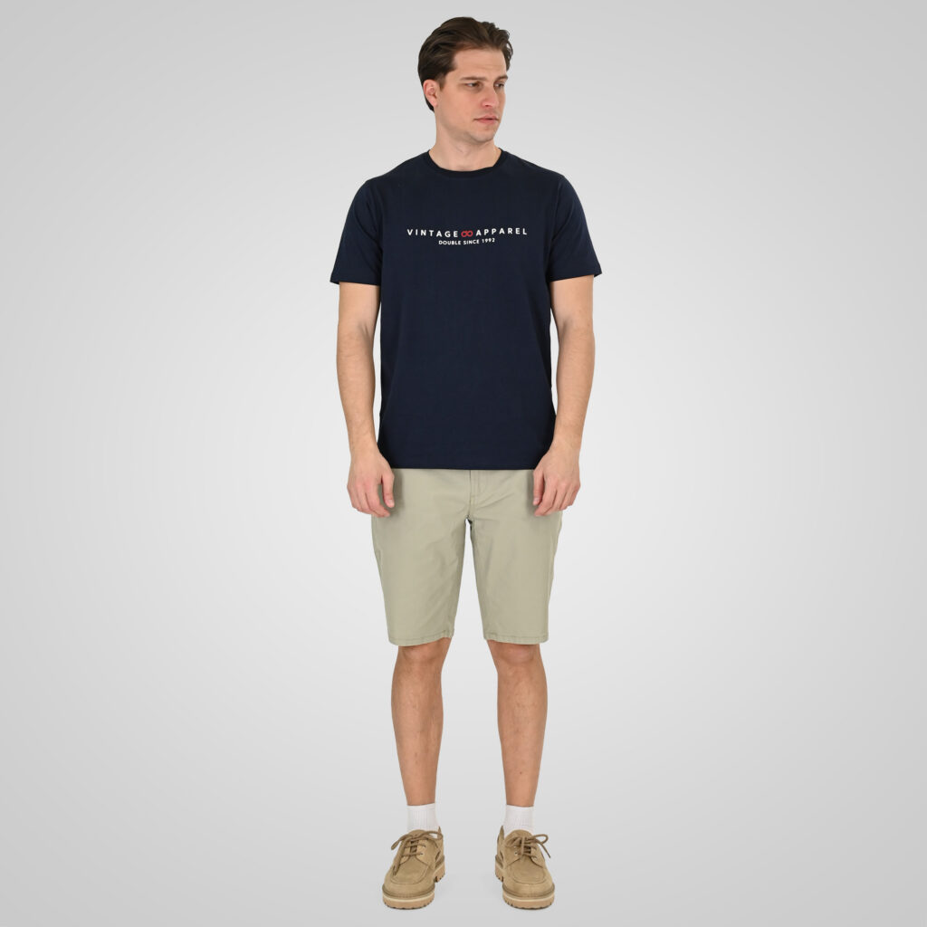261TS-9125 T-SHIRT WITH DOUBLE PRESSED PRINT NAVY