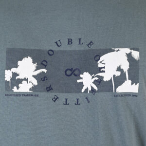 261TS-9127 T-SHIRT WITH DOUBLE PRESSED PRINT STEEL BLUE - Image 5