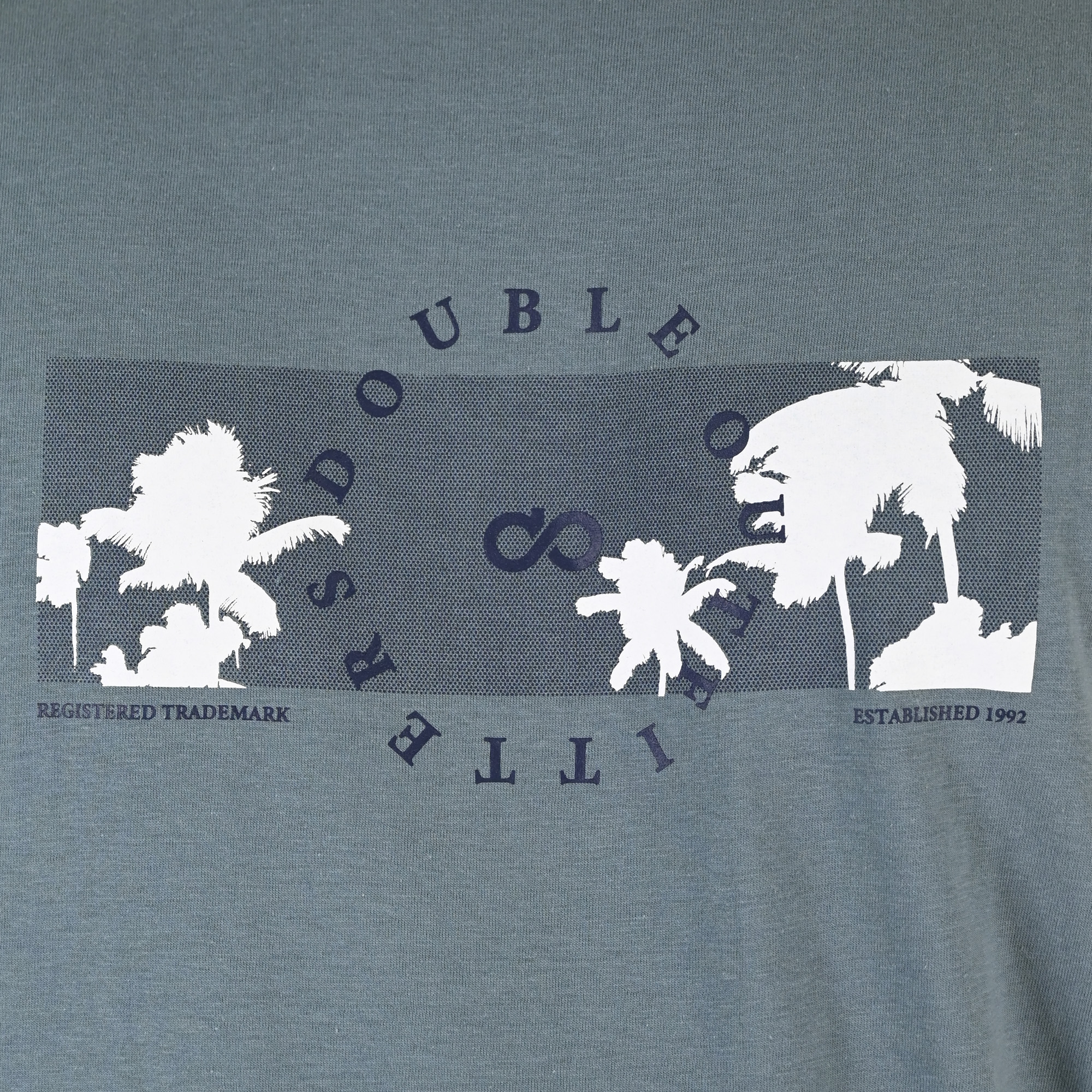 261TS-9127 T-SHIRT WITH DOUBLE PRESSED PRINT STEEL BLUE - Image 5