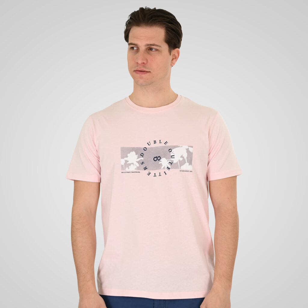 261TS-9127 T-SHIRT WITH DOUBLE PRESSED PRINT LT PINK
