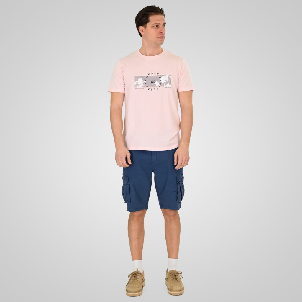 261TS-9127 T-SHIRT WITH DOUBLE PRESSED PRINT LT PINK
