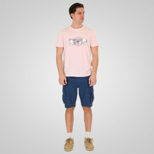 261TS-9127 T-SHIRT WITH DOUBLE PRESSED PRINT LT PINK - Image 2
