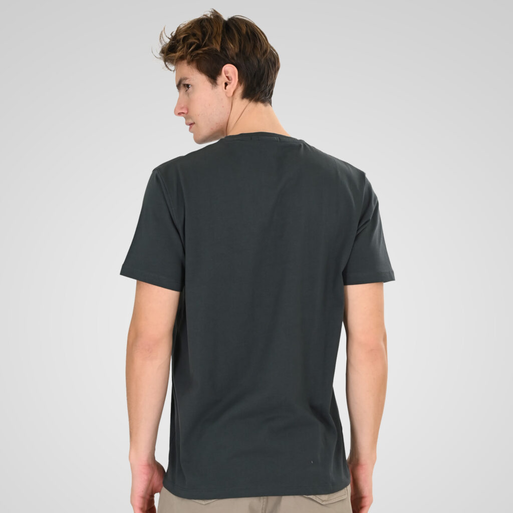 261TS-9127 T-SHIRT WITH DOUBLE PRESSED PRINT SHADOW GREY
