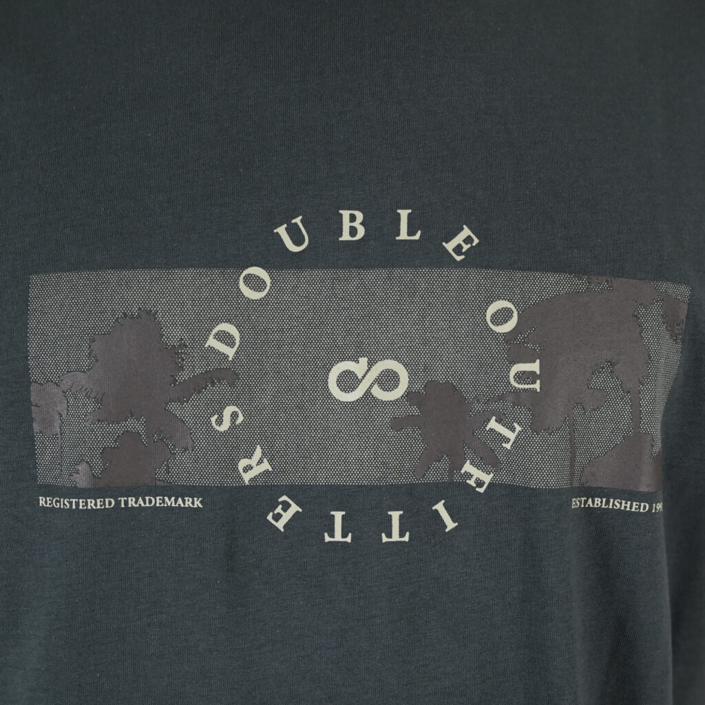 261TS-9127 T-SHIRT WITH DOUBLE PRESSED PRINT SHADOW GREY