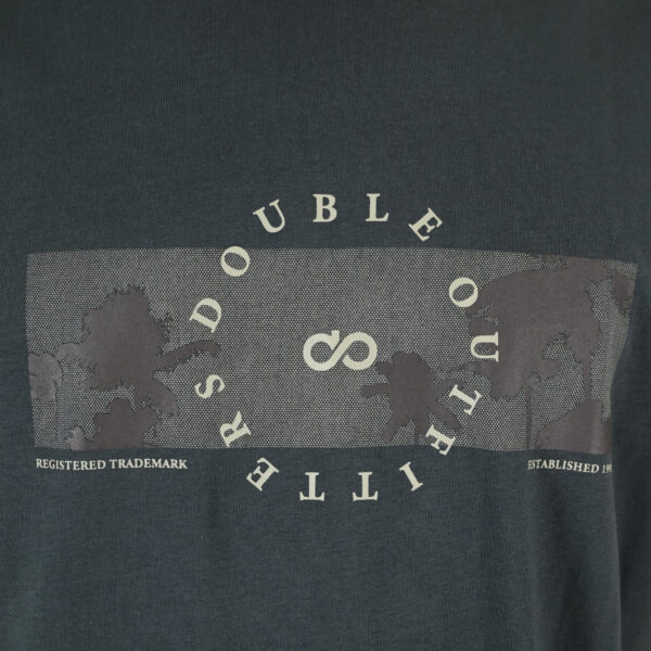 261TS-9127 T-SHIRT WITH DOUBLE PRESSED PRINT SHADOW GREY