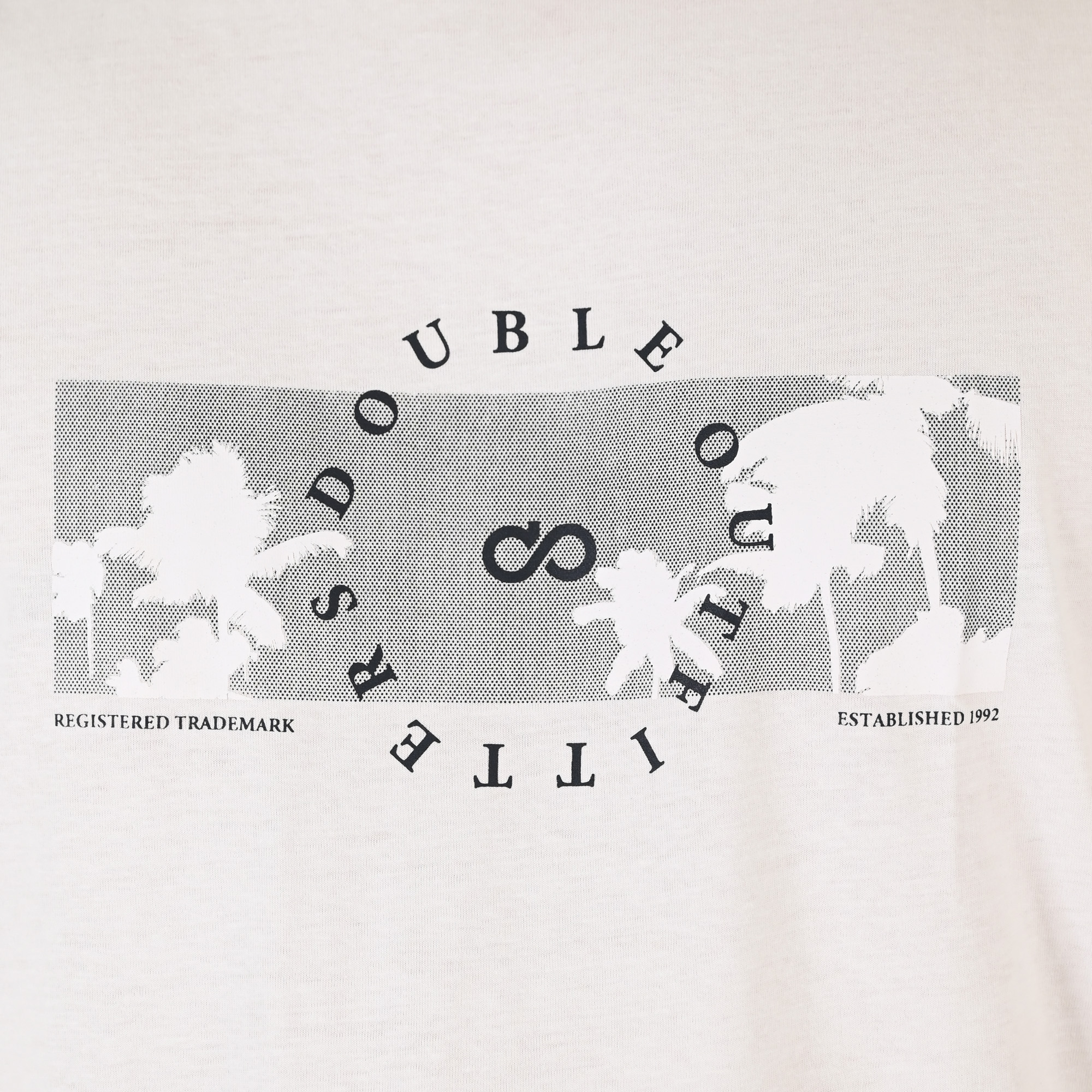 261TS-9127 T-SHIRT WITH DOUBLE PRESSED PRINT WHITE - Image 5