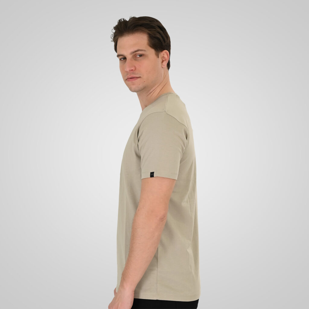 261TS-9128 T-SHIRT WITH HIGH DENSITY PRINT STONE BEIGE