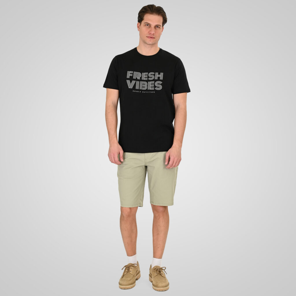 261TS-9129 T-SHIRT WITH HIGH DENSITY PRINT BLACK