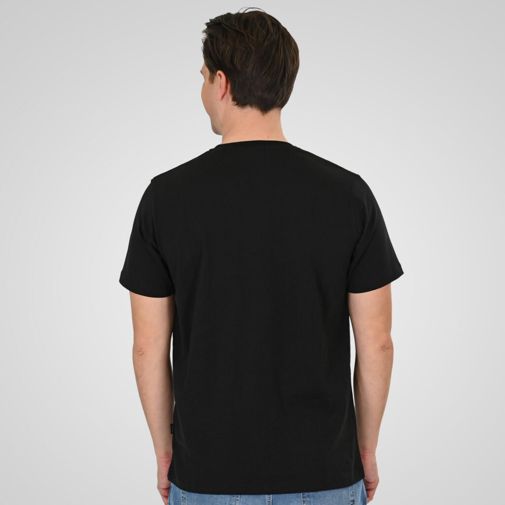 261TS-9130 T-SHIRT WITH DOUBLE PRESSED PRINT BLACK