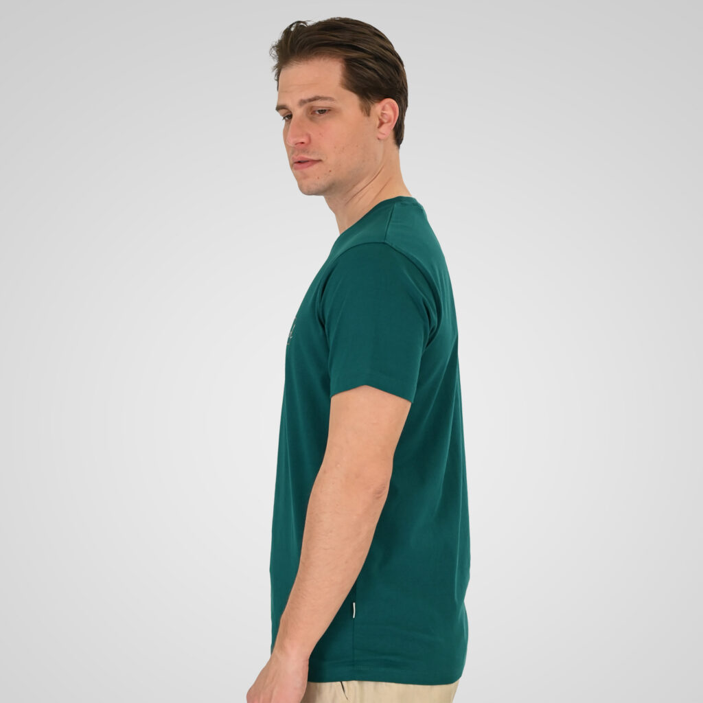 261TS-9130 T-SHIRT WITH DOUBLE PRESSED PRINT MOSS GREEN