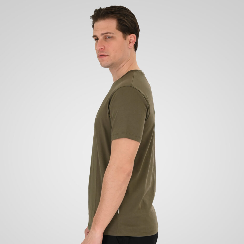 261TS-9130 T-SHIRT WITH DOUBLE PRESSED PRINT KHAKI