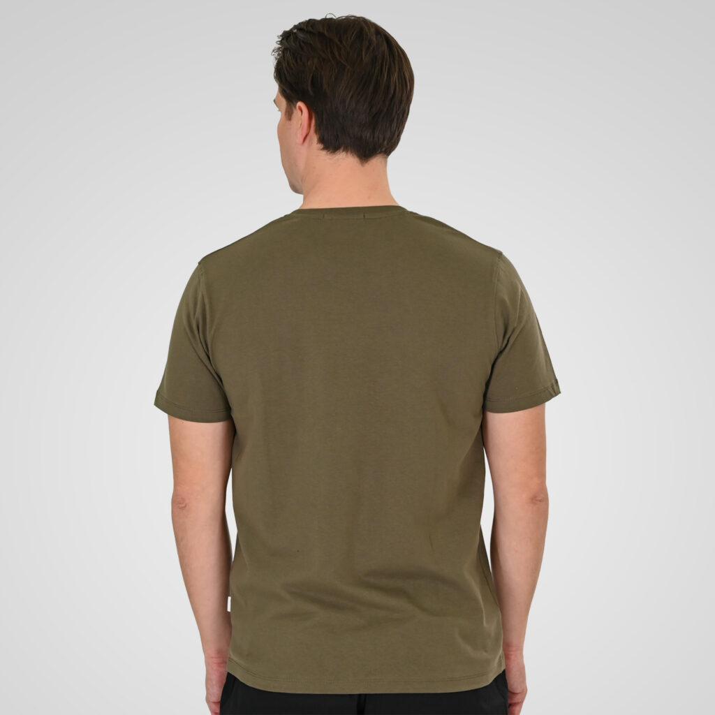 261TS-9130 T-SHIRT WITH DOUBLE PRESSED PRINT KHAKI