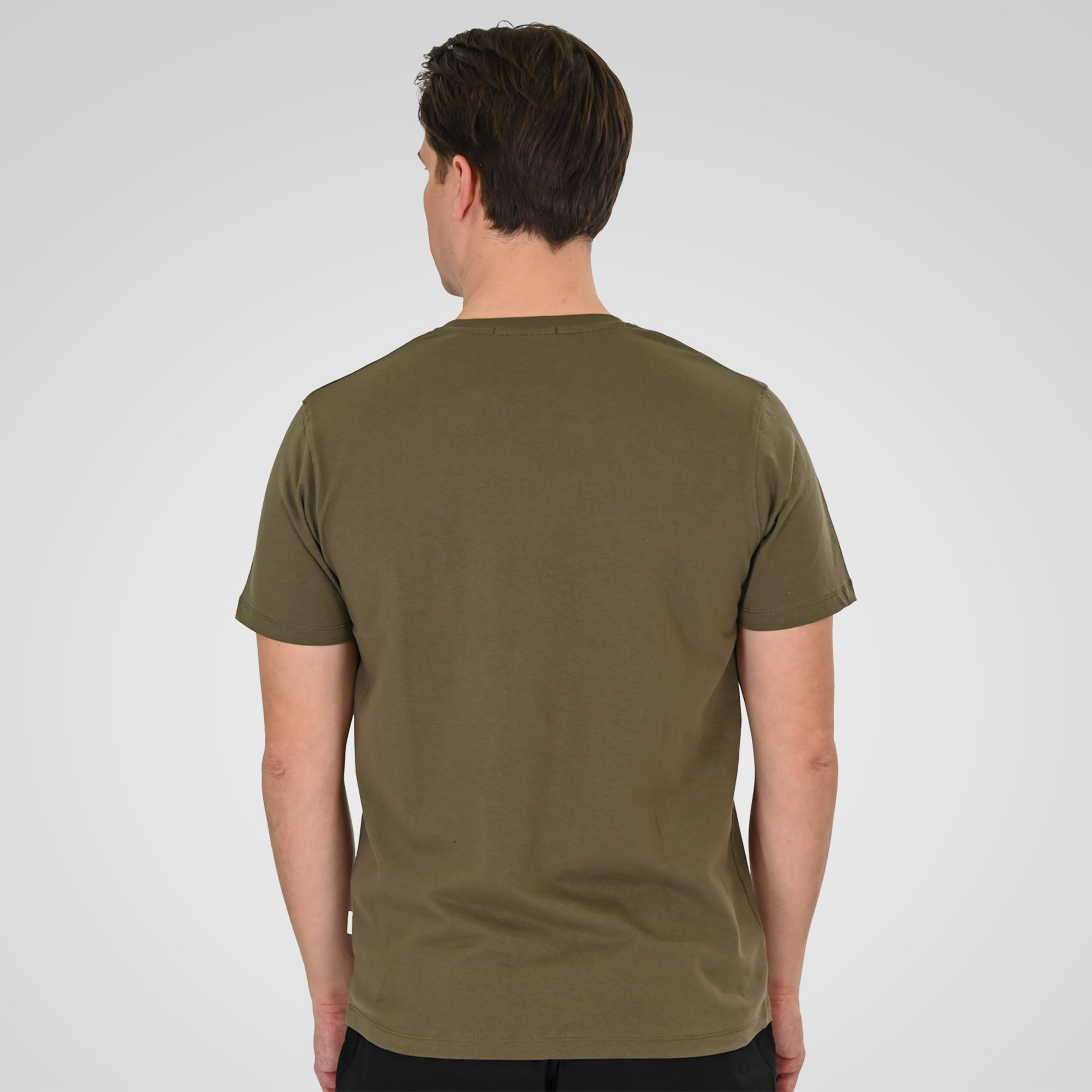 261TS-9130 T-SHIRT WITH DOUBLE PRESSED PRINT KHAKI - Image 4