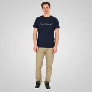 261TS-9130 T-SHIRT WITH DOUBLE PRESSED PRINT NAVY