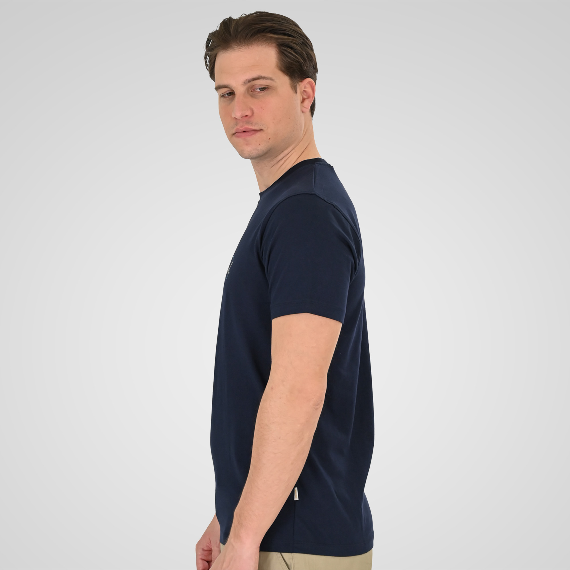 261TS-9130 T-SHIRT WITH DOUBLE PRESSED PRINT NAVY - Image 3