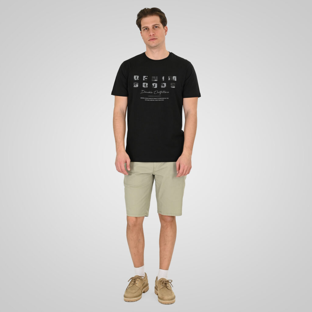 261TS-9131 T-SHIRT WITH HIGH DENSITY PRINT BLACK