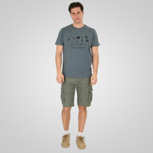 261TS-9131 T-SHIRT WITH HIGH DENSITY PRINT STEEL BLUE - Image 2