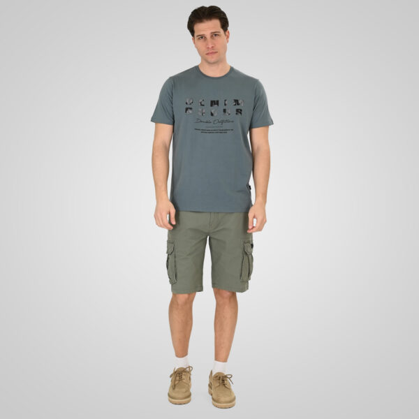 261TS-9131 T-SHIRT WITH HIGH DENSITY PRINT STEEL BLUE