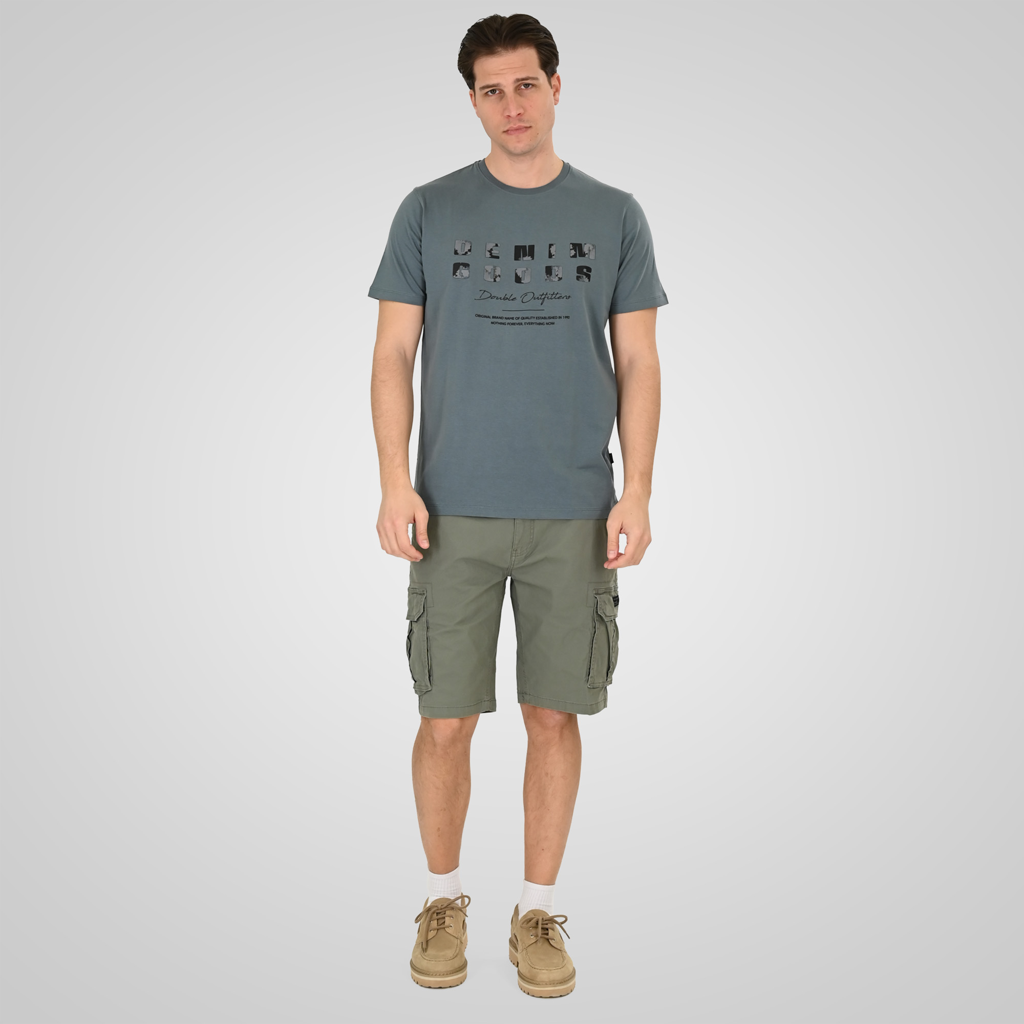 261TS-9131 T-SHIRT WITH HIGH DENSITY PRINT STEEL BLUE - Image 2