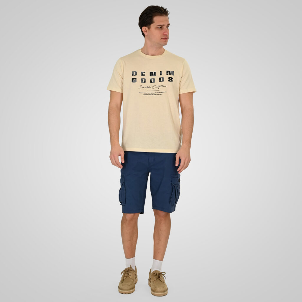 261TS-9131 T-SHIRT WITH HIGH DENSITY PRINT VANILLA