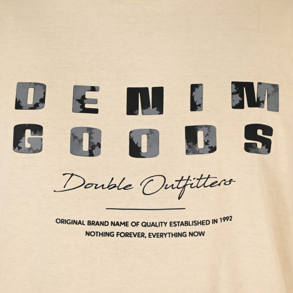 261TS-9131 T-SHIRT WITH HIGH DENSITY PRINT VANILLA
