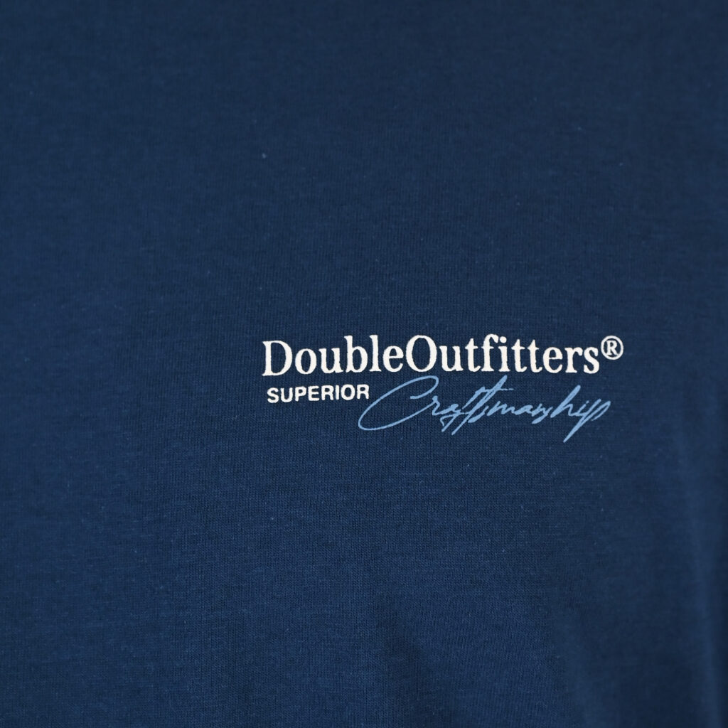 261TS-9137 T-SHIRT FRONT BACK WITH DOUBLE PRESSED PRINT DK BLUE