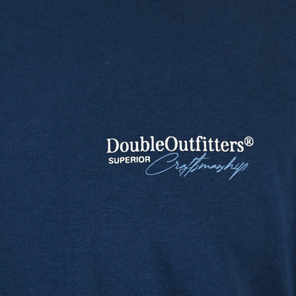 261TS-9137 T-SHIRT FRONT BACK WITH DOUBLE PRESSED PRINT DK BLUE