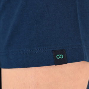 261TS-9137 T-SHIRT FRONT BACK WITH DOUBLE PRESSED PRINT DK BLUE - Image 6