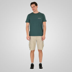 261TS-9137 T-SHIRT FRONT BACK WITH DOUBLE PRESSED PRINT PESTO - Image 2